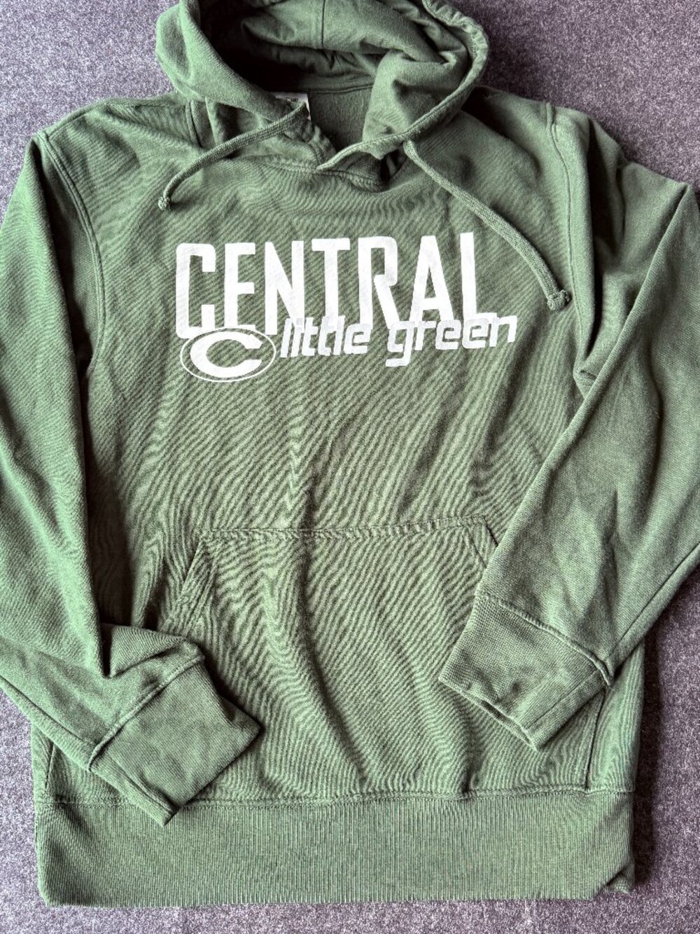 Central Little Green Adult Small Green Hoodie School Spirit Sweatshirt